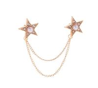 Spilla tradizionale britannica con motivo a stella metallica, accessorio per donne e uomini, per feste, matrimoni, occasioni speciali a forma di stella, One Size, come descritto