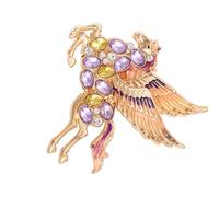 Spilla unica a forma di cavallo che simboleggia il sogno ornata con strass scintillanti per uno stile versatile e alla moda casual, Misura unica, come descritto