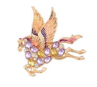 Spilla unica a forma di cavallo che simboleggia il sogno ornata con strass scintillanti per uno stile versatile e alla moda, One Size, come descritto