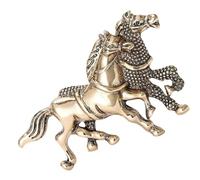 Spilla unica a forma di cavallo con due cavalli, regolabile, per gli appassionati di equitazione, in oro e argento, Misura unica, come descritto