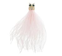 Spilla unica a forma di gufo con piume, in lega, gioiello per il freddo, cappotto, sciarpa o maglione, spilla a forma di gufo, One Size, come descritto