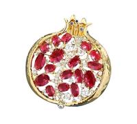 Spilla unica a forma di melograno che simboleggia la ricchezza, struttura in lega per un uso a lungo termine e vari stili, spilla artistica a forma di melograno