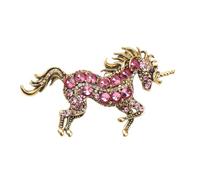 Spilla unica a forma di unicorno, gioiello in metallo robusto per un uso prolungato, elegante spilla con chiusura sicura, Misura unica, come descritto