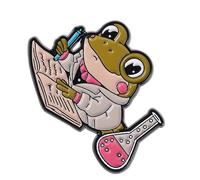 Spilla unica per gli scienziati degli animali con accessori di laboratorio per gli appassionati. Spilla dei cartoni animati, Taglia unica, come descritto