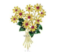 Spilla unisex in lega leggera con margherite con strass accento spilla unisex accessori per feste casual spilla unisex, One Size, come descritto