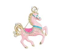 Spilla versatile a forma di cavallo in stile cartone animato, design leggero, perfetta per abbigliamento, giacche, abiti, borse, cappelli, accessori per compleanno, animale, versatile, One Size, come