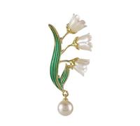 Spilla versatile a forma di fiore di giglio, robusta struttura in metallo, ideale per abbigliamento formale o per uso quotidiano Spilla Lilys Of The Valley