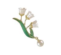 Spilla versatile a forma di fiore di giglio, robusta struttura in metallo, ideale per abbigliamento formale o per uso quotidiano Spilla Lilys Of The Valley