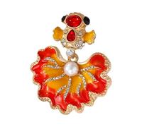 Spilla versatile a forma di pesce, portatile, in metallo, facile da indossare su accessori di abbigliamento per tutto il giorno, elegante accessorio a forma di pesce, Misura unica, come descritto