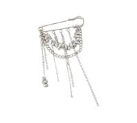 Spilla versatile alla moda può essere indossata come spilla per petto o catena per pantaloni, elegante spilla per colletto per donne alla moda, spilla robusta, One Size, come descritto
