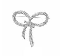 Spilla versatile con fiocco attorcigliato, alla moda, ornamento alla moda, decorazione per abiti da festa, per donne e ragazze, elegante spilla da bavero, Misura unica, come descritto