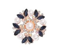 Spilla versatile con perle e cristallo convertibile fermaglio per sciarpa gioielli di ispirazione coreana per abbigliamento formale casual stile coreano spilla con strass, Misura unica, come descritto