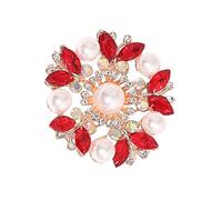 Spilla versatile con perle e cristallo convertibile fermaglio per sciarpa gioielli di ispirazione coreana per abbigliamento formale casual stile coreano spilla con strass, Misura unica, come descritto