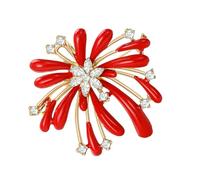 Spilla versatile dal design pirotecnico con strass, ideale per tutti i giorni alla moda ed eventi formali spilla in lega, Misura unica, come descritto
