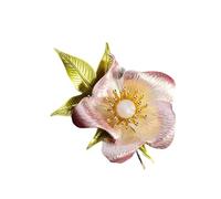 Spilla versatile floreale dipinta a mano con dettagli con chiusura sicura spilla alla moda per abbigliamento casual professionale Pin texture petalo dettagliato, Misura unica, come descritto