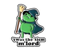 Spilla versatile smaltata a forma di stregone dei cartoni animati incantevole design capelet e scopa per diversi abiti e occasioni