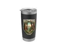 Spilla vintage a forma di alce di Redwood National & State Parks California Bicchiere termico in acciaio inox doppia parete