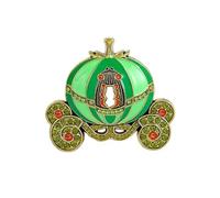 Spilla vintage a forma di carrozza di zucca per donne ragazze placcato oro strass smalto spille per Halloween spille da bavero autunno vacanze festival accessori per abiti gioielli regalo souvenir