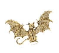 Spilla vintage a forma di pipistrello, stile gotico, accessorio in lega per donne e uomini, idea regalo