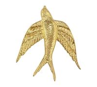 Spilla vintage a forma di rondine, in acciaio inox, placcata oro/argento, per donne e uomini, design con uccellini volanti, elegante accessorio per abiti, sciarpe, cappelli, gioielli alla moda per
