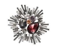 Spilla vintage barocchi con strass di cristallo per le donne elegante multifunzionale accessorio gioielli leggero design spilla da donna di lusso, 5.4cm, come descritto