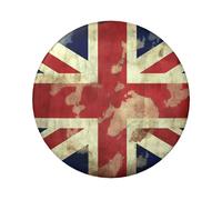 Spilla vintage con bandiera britannica Union Jack, 1 pezzo, 6,1 cm, rotonda, in metallo, con foto personalizzate, kit per artigianato, progetti fai da te per feste di Natale