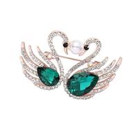 Spilla vintage con strass a forma di uccello, elegante spilla da donna, adatta per feste e uso quotidiano, gioiello alla moda, Misura unica, come descritto