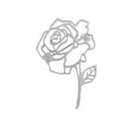 Spilla vintage floreale in metallo con chiusura a fiore spilla distintivo accessori abbigliamento multiuso gioielli donna chiusura sicura spilla rosa, Misura unica, come descritto