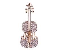 Spilla violino - Spilla di di violino creativo - Scintillante strumento musicale spilla strass abito spille gioielli regalo di compleanno per mamma zia