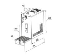 Spillatore birra con pompa a membrana - PYGMY 25/K, 1-linea, 35 litri/h