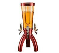 Spillatore Birra da Casa Distributore Di Bevande A Torre For Birra Da 3 Litri Con Luce LED Brillante E Tubo Ghiaccio Birra Analcolica(Rot)