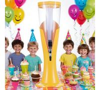 Spillatore Birra da Casa Distributore di Bevande Mimosa Tower per Feste, Distributore di Bevande da Tavolo a Torre con Tubo Refrigerante Luminoso, Distributore di Birra(Yellow,2L/67.6oz)