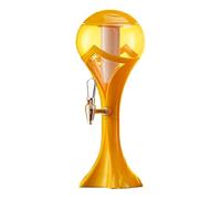Spillatore Birra da Casa Torre Mimosa Moderna Trasparente/ Dispenser di Birra, Dispenser per Bevande con Tubo di Congelamento Luminoso, Dispenser D'acqua da Banco per L'hosting Domestico(Yellow,1.5L)