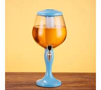 Spillatore Birra Dispenser di Birra da Tavolo a Torre Mimosa, Dispenser di Birra Trasparente con Tubo Refrigerante e Rubinetto, Dispenser di Bevande a Torre per Feste in Casa(Blue)