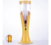 Spillatore Birra Distributore di Bevande a Torre per Birra con Tubo del Ghiaccio e Luce a LED, Torre per Bevande da Tavolo per Margarita e Mimosa per Bar, Torre per Liquori(Yellow,1.5 L)