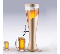 Spillatore Birra Distributore di Bevande in Plastica con Ghiaccio e Rubinetto, Distributore Portatile Mimosa Tower, Torre per Birra Giraffa, Distributore di Bevande Miste(3 L)