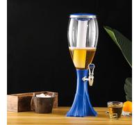 Spillatore Birra Distributore di Birra da 3 Litri per Bar di Casa, Distributore di Bevande a Torre Mimosa da Tavolo per Feste, Distributore di Birra a Torre Giraffa(Blue)