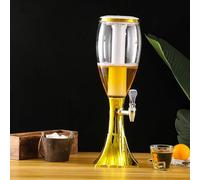 Spillatore Birra Distributore di Birra da 3 Litri per Bar di Casa, Distributore di Bevande a Torre Mimosa da Tavolo per Feste, Distributore di Birra a Torre Giraffa(Gold)