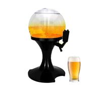 Spillatore di Birra da Tavolo, 3,5 Litri Dispenser Per Bevande Fredde Sferico con Scomparto Ghiaccio, Dispenser con Rubinetto Per Barbecue Party Restaurant Accessori Per Bar