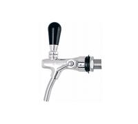 Rubinetto birra, rubinetto spillatore birra - con compensatore, autochiusura, acciaio inossidabile, versione 7 mm