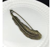 spille, 5 spille di sicurezza grandi dimensioni da 3,2 cm, con decorazione a forma ramoscello e piuma, in bronzo vintage, for maglione sciarpa donna(11)