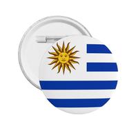 Spille a bottone con bandiera dell'Uruguay Spille rotonde Distintivi per studenti delle scuole Impiegati Articoli per feste o vestiti Borse Cappelli M