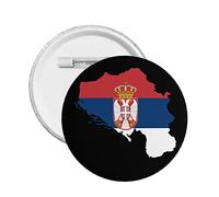 Spille a bottone con bandiera Serbia Spille rotonde Distintivi per studenti delle scuole Impiegati Articoli per feste o vestiti Borse Cappelli M