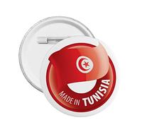 Spille a bottone con bandiera Tunisia Spille rotonde Distintivi per studenti delle scuole Impiegati Articoli per feste o vestiti Borse Cappelli M