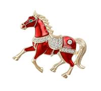 Spille a cavallo con strass, Spilla con pony animale da uomo, Vintage con design di abbigliamento, Accessorio per la casa per donne, ragazzi, adolescenti, giovani, marito, moglie, figlio, figlia, fami