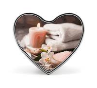 Spille a forma di cuore a tema spa, spille per donne e uomini, gioielli alla moda, accessori per cappelli, borse, giacche, cappotti, regali di giorno