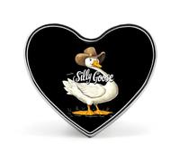 Spille a forma di cuore in metallo Silly Goose | Spille da bavero per camicia, zaino, giacca, cappello, cappotto, borsa, abbigliamento, gioielli, accessori, regali per donne e uomini