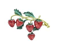 Spille a forma di fragola in smalto rosso for donna, bouquet di fiori rossi, spille casual for matrimoni, feste e ufficio