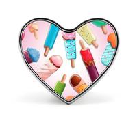 Spille a forma di gelato di vari colori per uomo e donna, bottoni a cuore, spilla personalizzata per cappelli, spilla da bavero leggera a forma di cuore, decorazioni, spilla portatile, moda