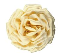 Spille a forma di rosa da donna, realizzate a mano, 160 mm, in raso di seta, per matrimoni, feste, abiti, giacche, regali per la madre della sposa (giallo)